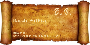 Basch Vulfia névjegykártya